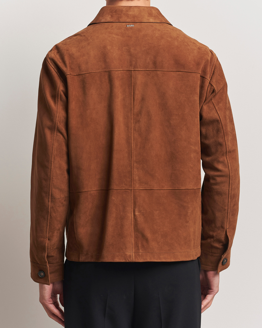 Uomini | Giacche | BOSS BLACK | Markuedo Suede Jacket Medium Brown
