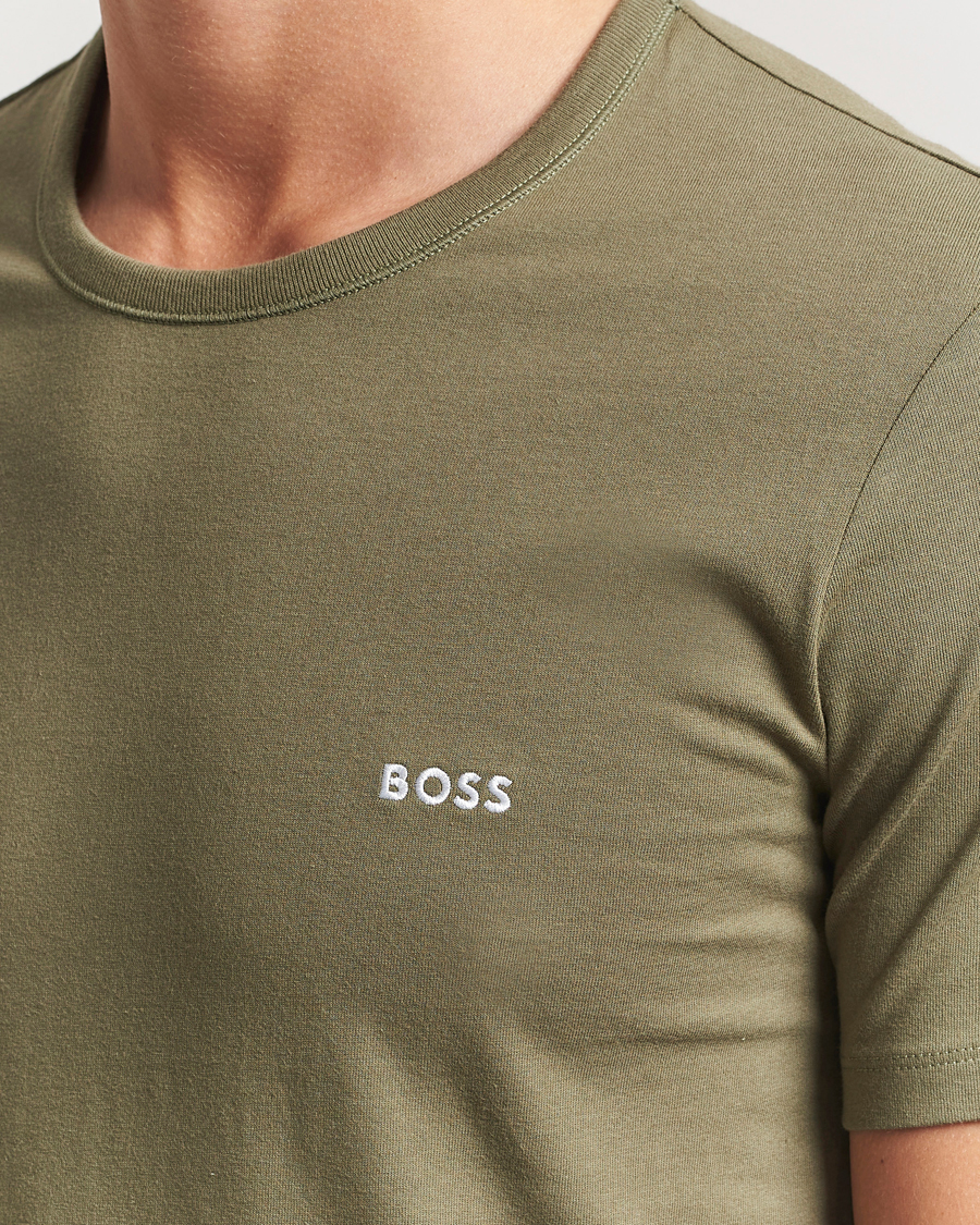 Uomini | T-shirt | BOSS BLACK | 3-Pack Crew Neck T-Shirt Grey/Green/Black