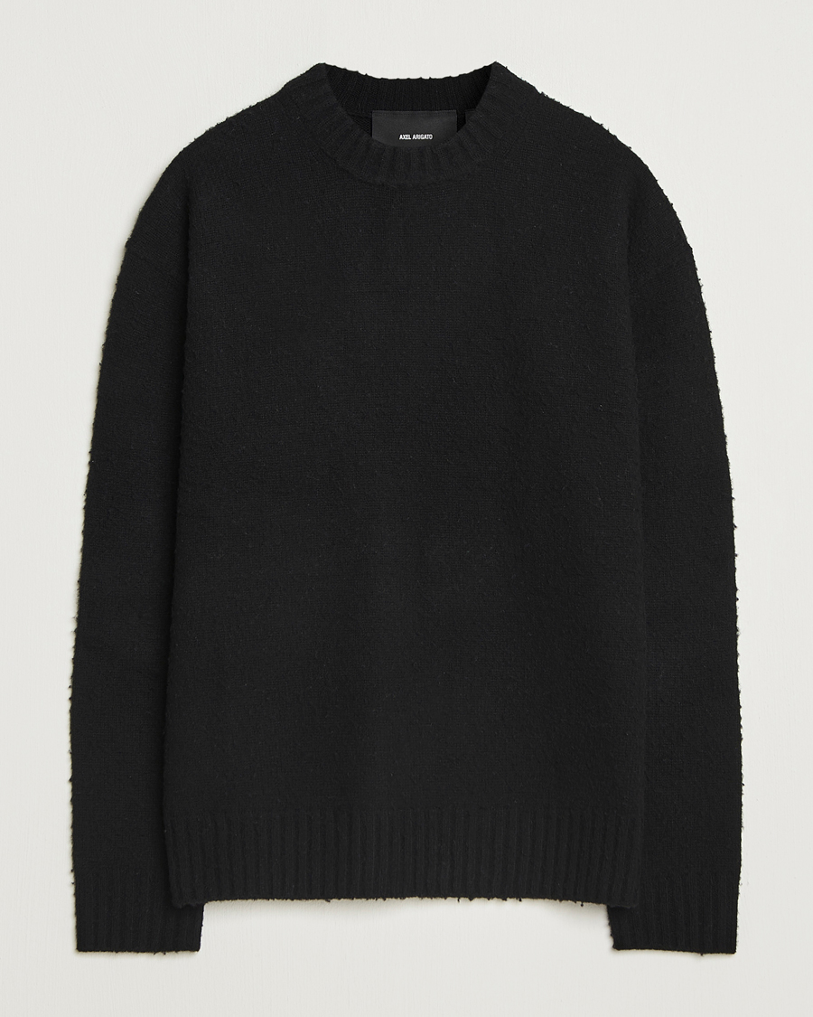 Uomini | Maglieria | Axel Arigato | Miles Bouclé Knitted Sweater Black