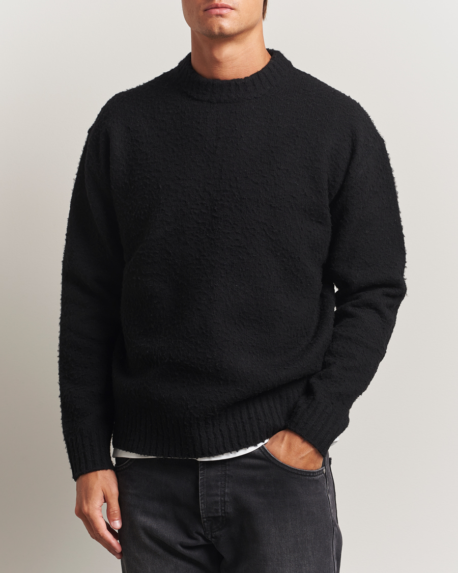 Uomini | Maglieria | Axel Arigato | Miles Bouclé Knitted Sweater Black