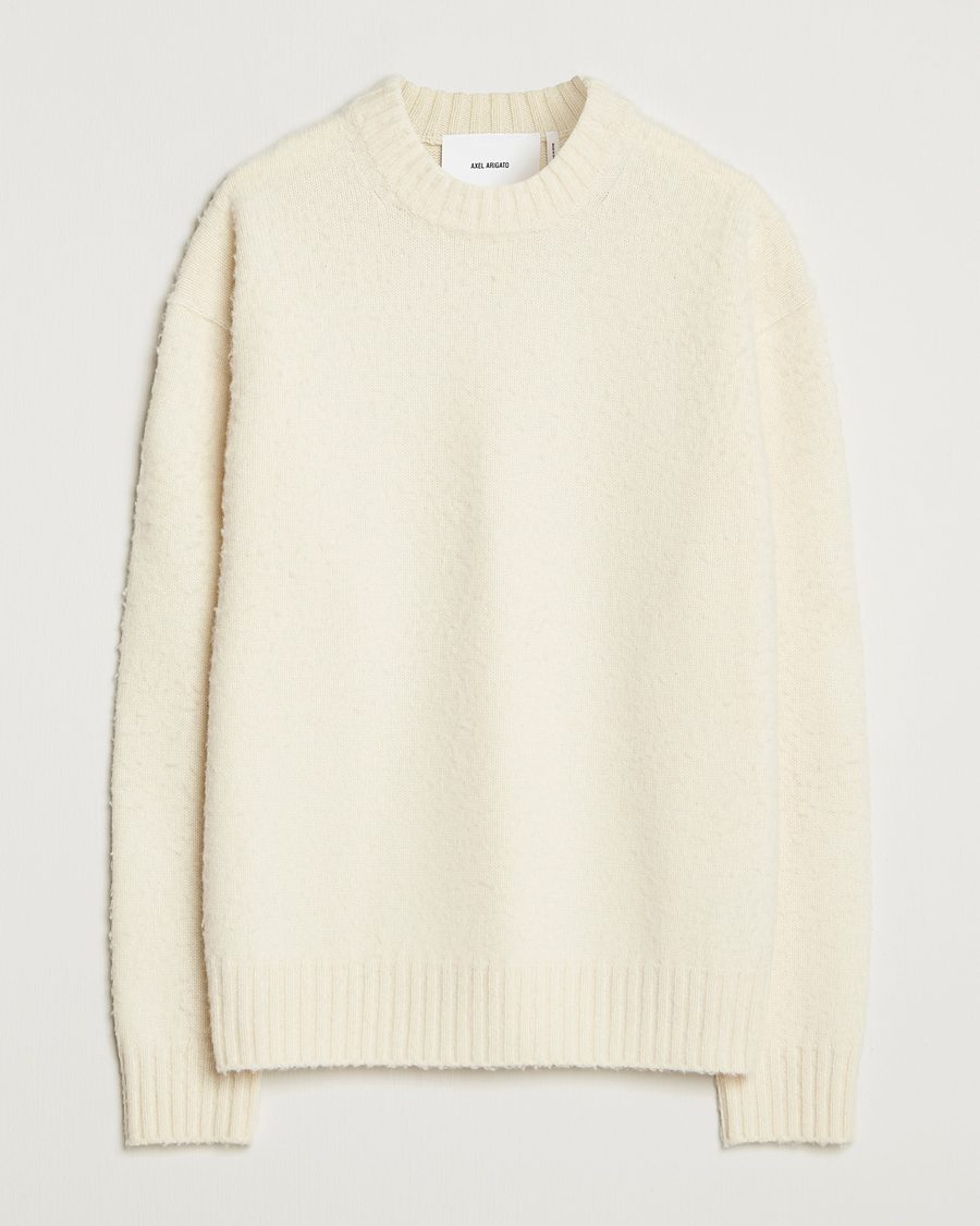 Uomini | Maglieria | Axel Arigato | Miles Bouclé Knitted Sweater Off White