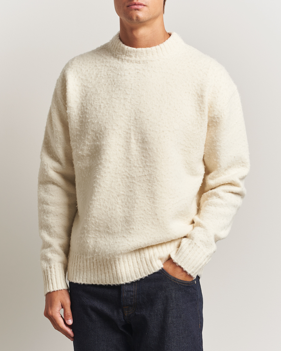 Uomini | Maglieria | Axel Arigato | Miles Bouclé Knitted Sweater Off White
