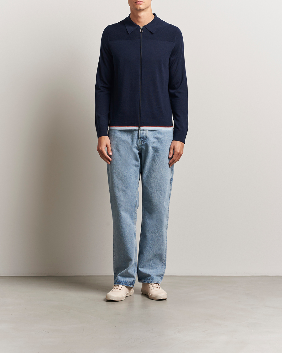 Uomini | Maglieria | PS Paul Smith | Merino Knitted Full Zip Navy