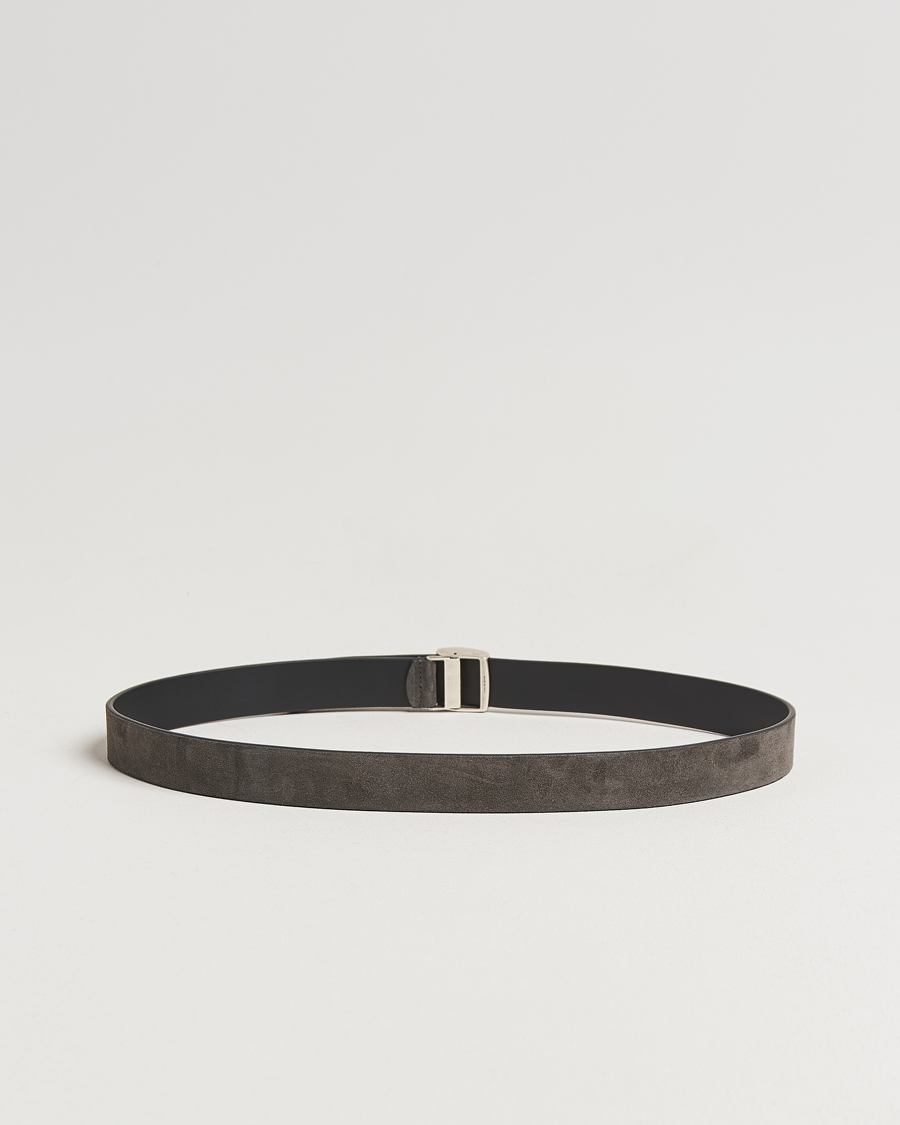 Uomini | Cinture | Anderson's | Suede Buckle Belt 3cm Grey