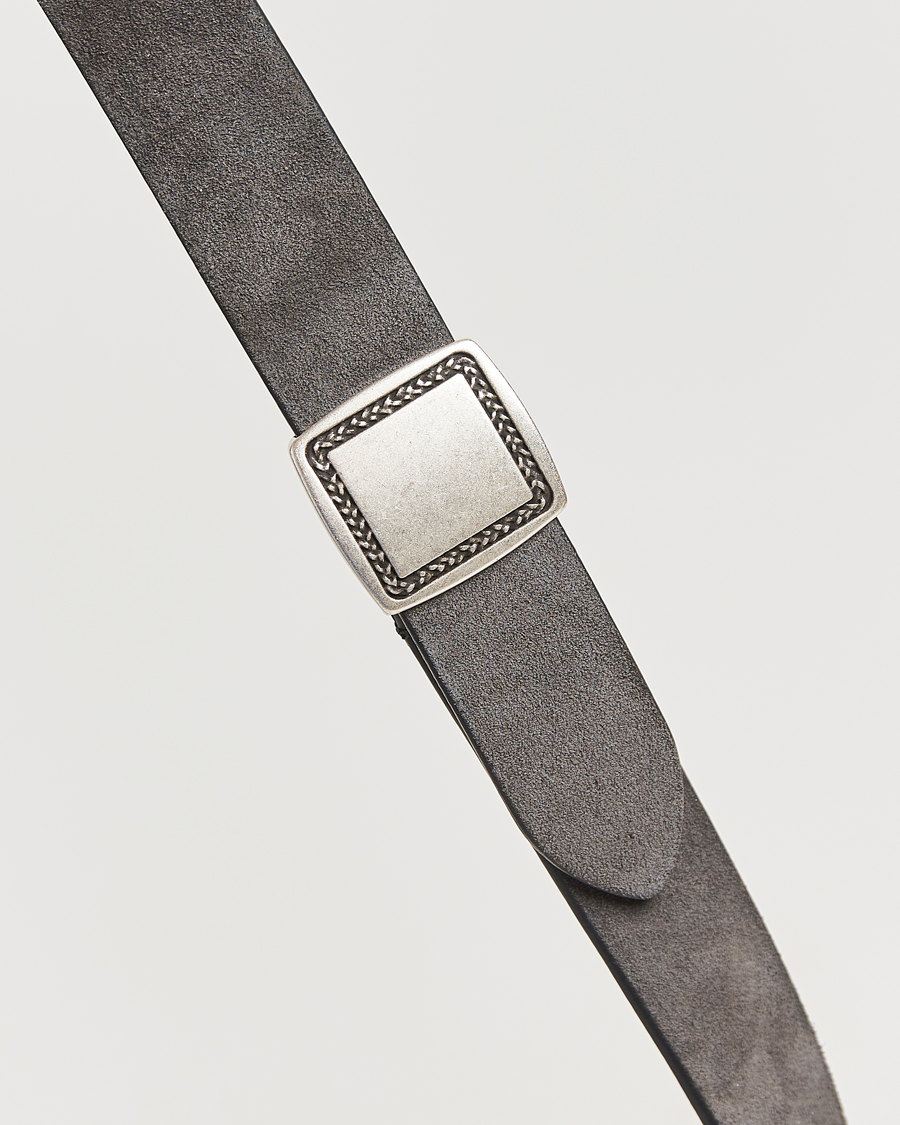 Uomini | Cinture | Anderson's | Suede Buckle Belt 3cm Grey