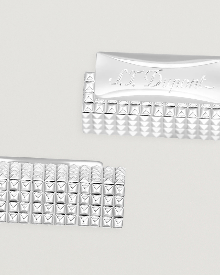 Uomini | Gemelli | S.T. Dupont | Cufflink Rectangle Diamond Head Silver