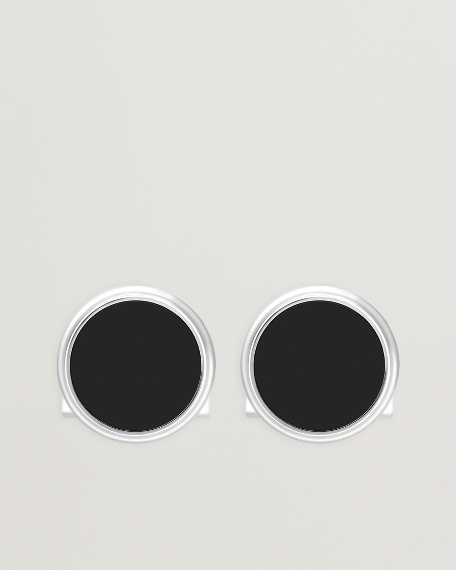 Uomini | Gemelli | S.T. Dupont | Cufflink Round Black/Pall Silver
