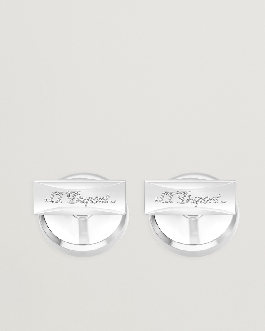 Uomini | Gemelli | S.T. Dupont | Cufflink Round Black/Pall Silver