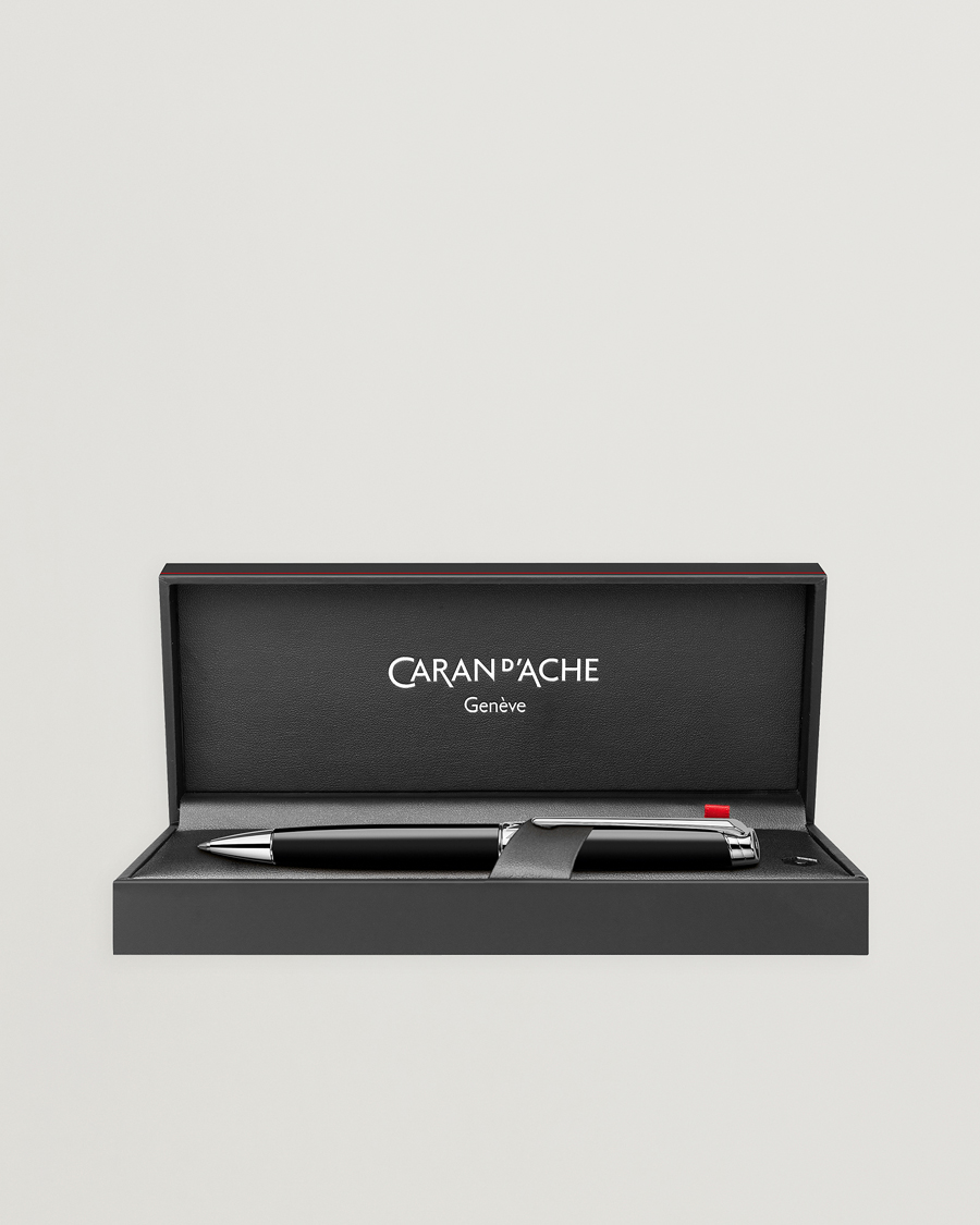 Uomini | Penne | Caran d'Ache | Caran d' Ache Léman Ballpoint Pen Ebony Black/Silver Plated