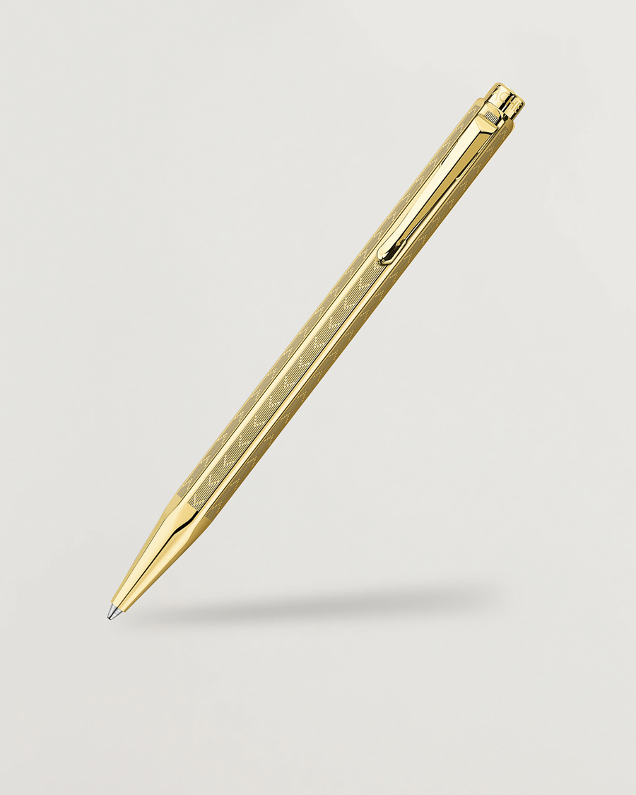 Uomini | Penne | Caran d'Ache | Caran d' Ache Ecridor Chevron Ballpoint Pen Gilded