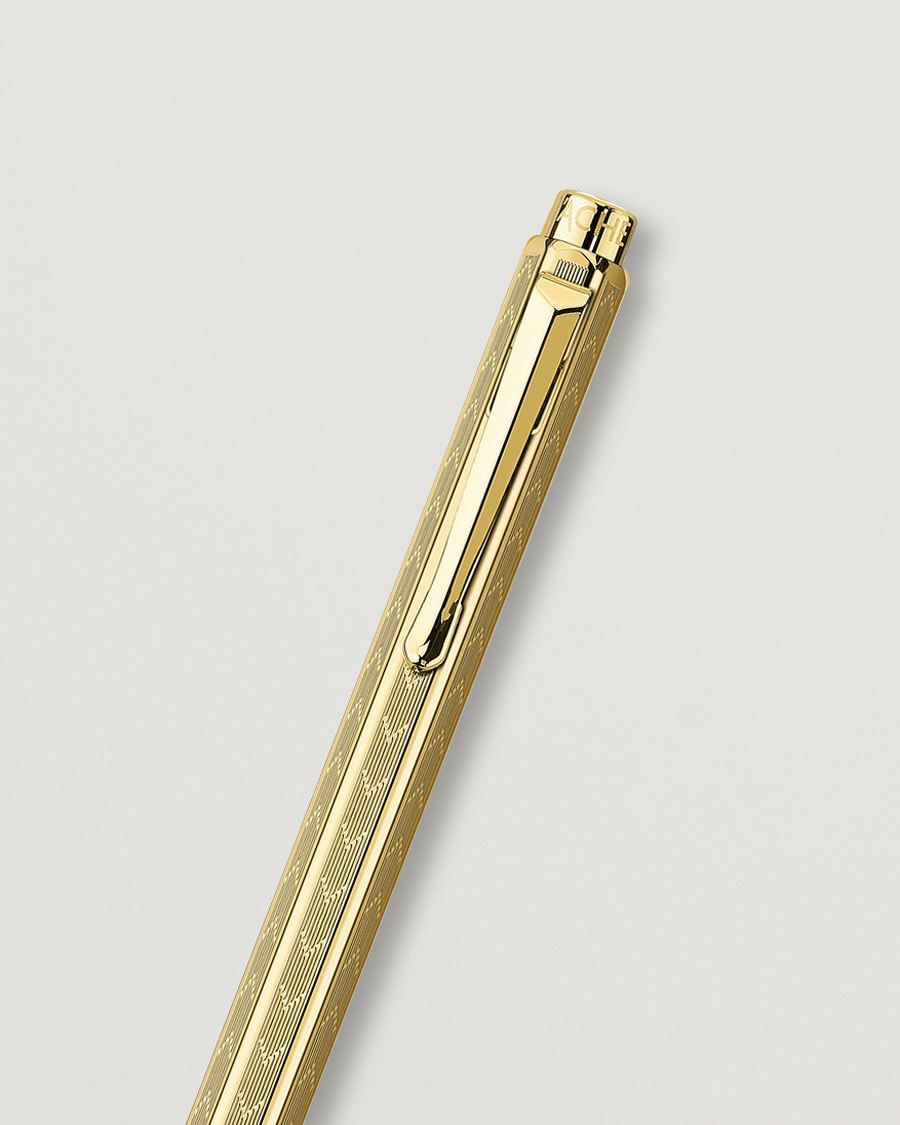 Uomini | Penne | Caran d'Ache | Caran d' Ache Ecridor Chevron Ballpoint Pen Gilded