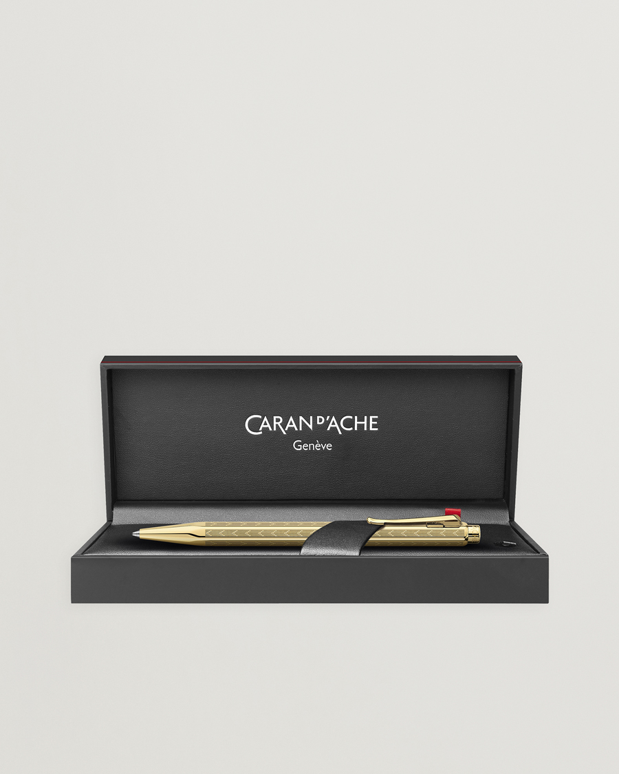 Uomini | Penne | Caran d'Ache | Caran d' Ache Ecridor Chevron Ballpoint Pen Gilded
