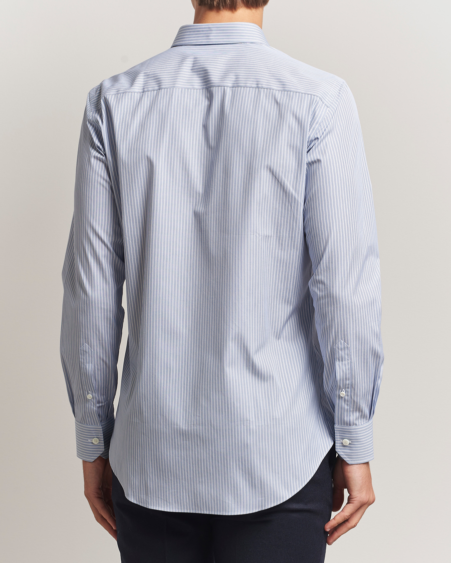 Uomini | Camicie | Brioni | Classic Dress Shirt Blue Stripe