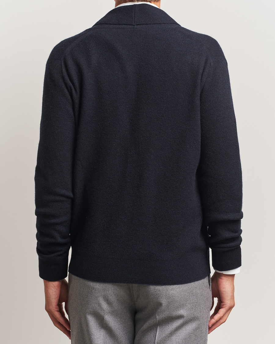 Uomini | Maglieria | Brioni | Cashmere Shawl Cardigan Navy