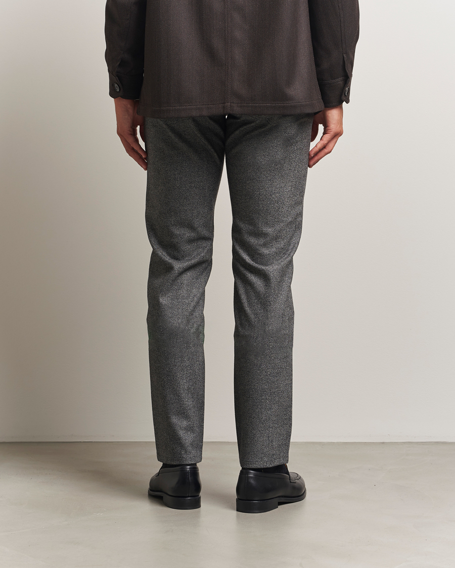 Uomini | Pantaloni | Brioni | 5-Pocket Flannel Pants Grey Melange