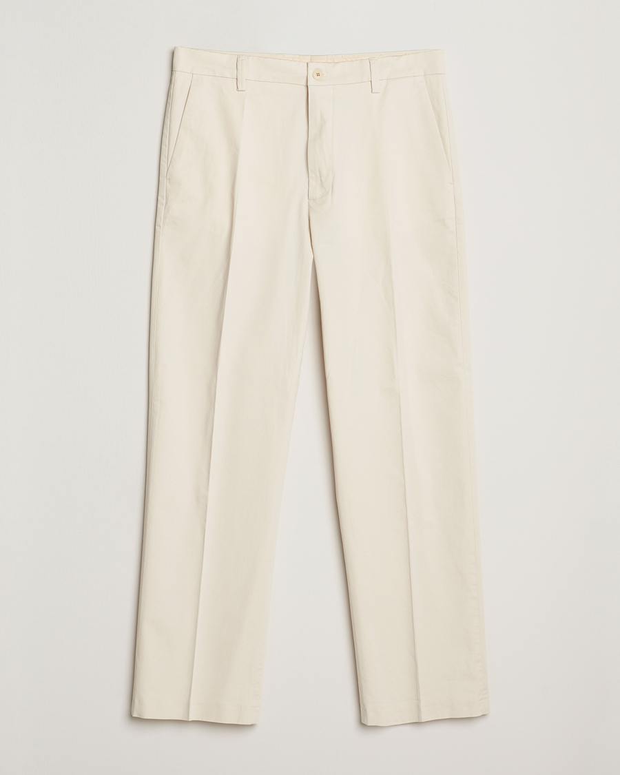 Uomini | Pantaloni | NN07 | Paw Relaxed Fit Pleated Chinos Ivory