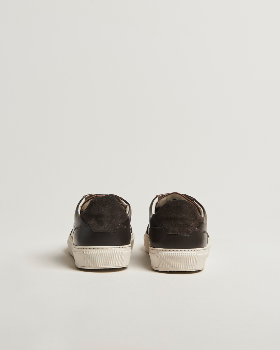 Uomini | Sneakers | Sweyd | Center Leather/Suede Sneakers Dark Brown
