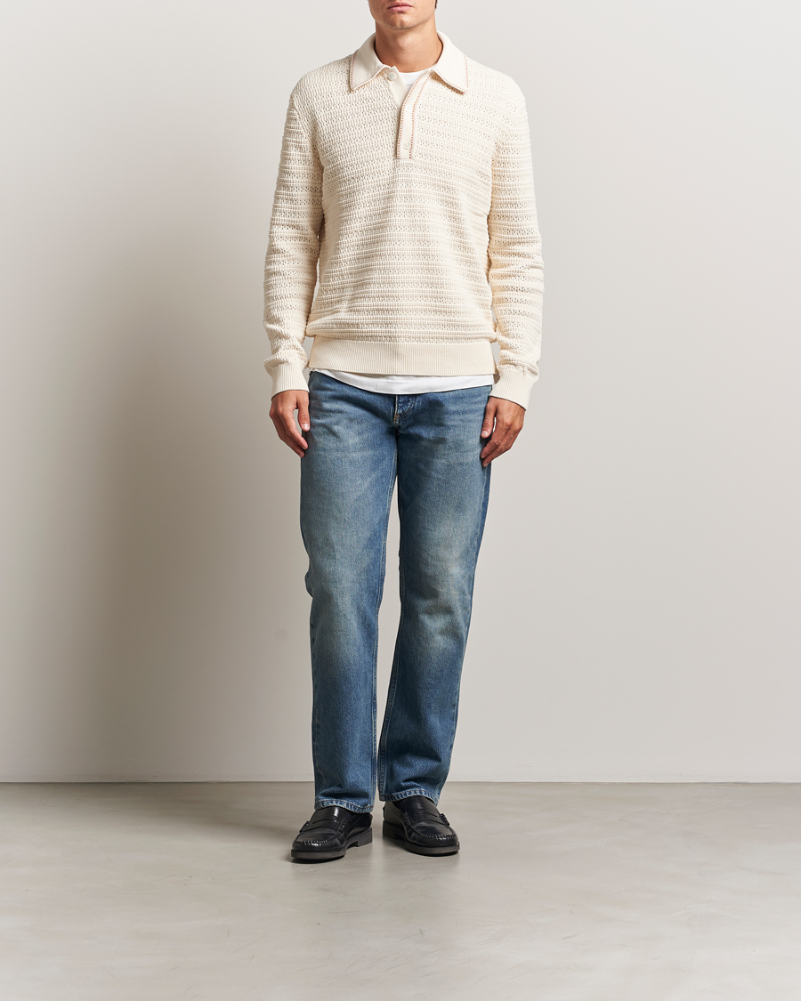 Uomini | Maglieria | NN07 | Josh Knitted Polo Ivory
