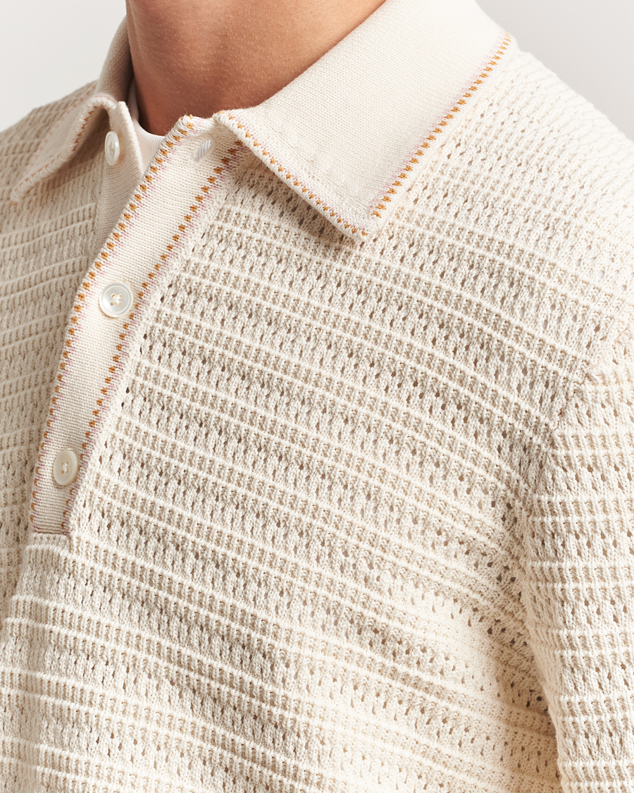 Uomini | Maglieria | NN07 | Josh Knitted Polo Ivory