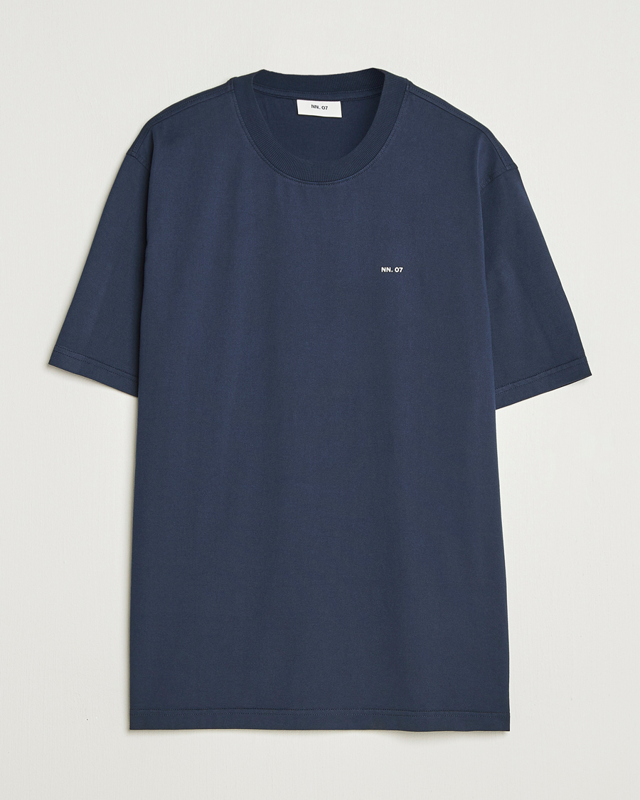 Uomini | T-shirt | NN07 | Abel Logo Crew Neck T-Shirt Navy