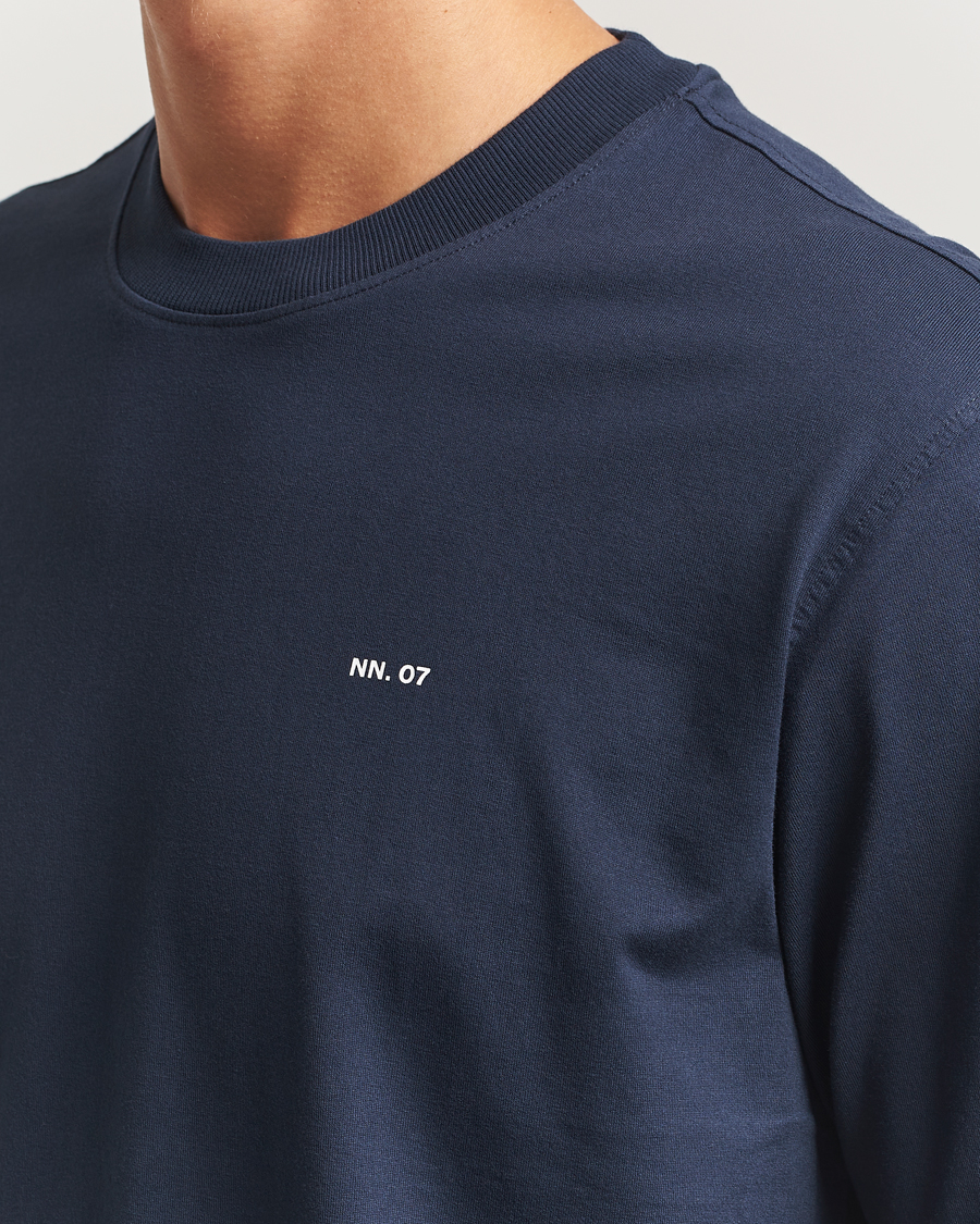 Uomini | T-shirt | NN07 | Abel Logo Crew Neck T-Shirt Navy
