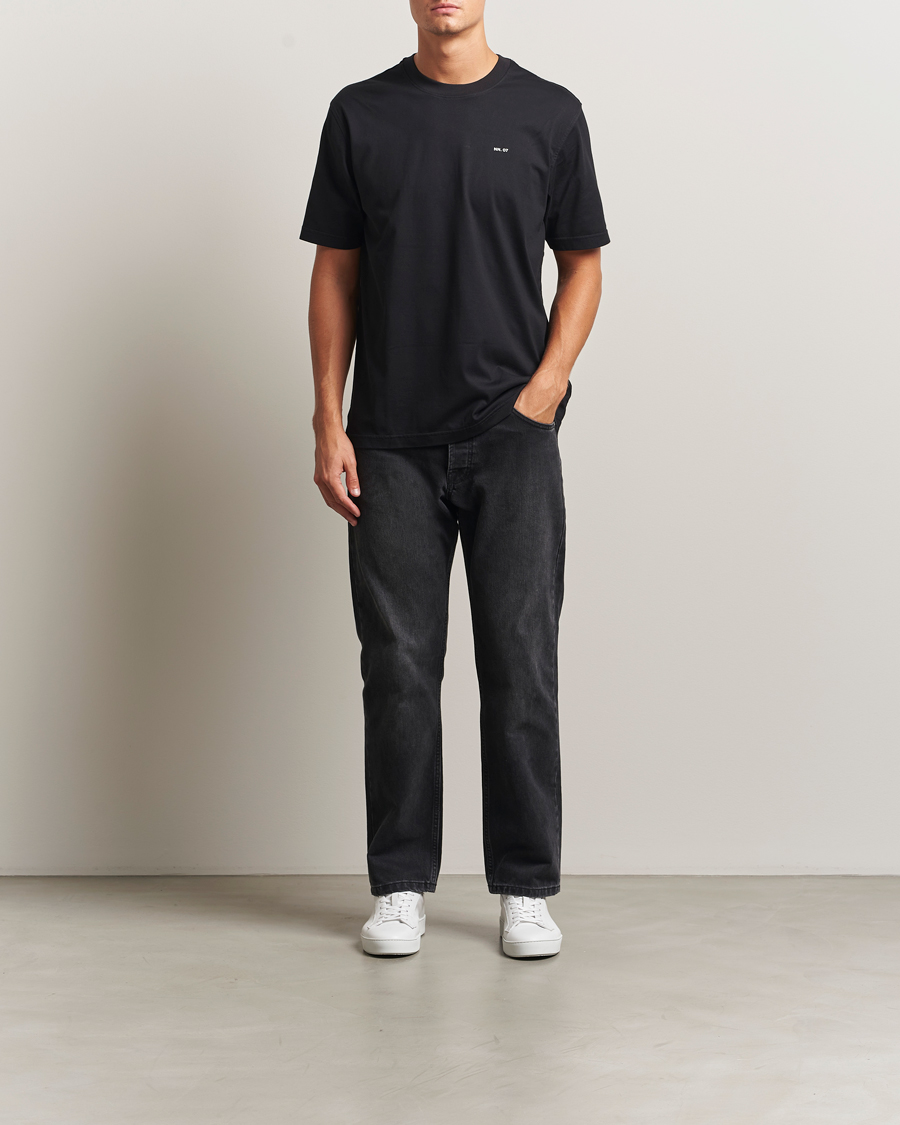 Uomini | T-shirt | NN07 | Abel Logo Crew Neck T-Shirt Black