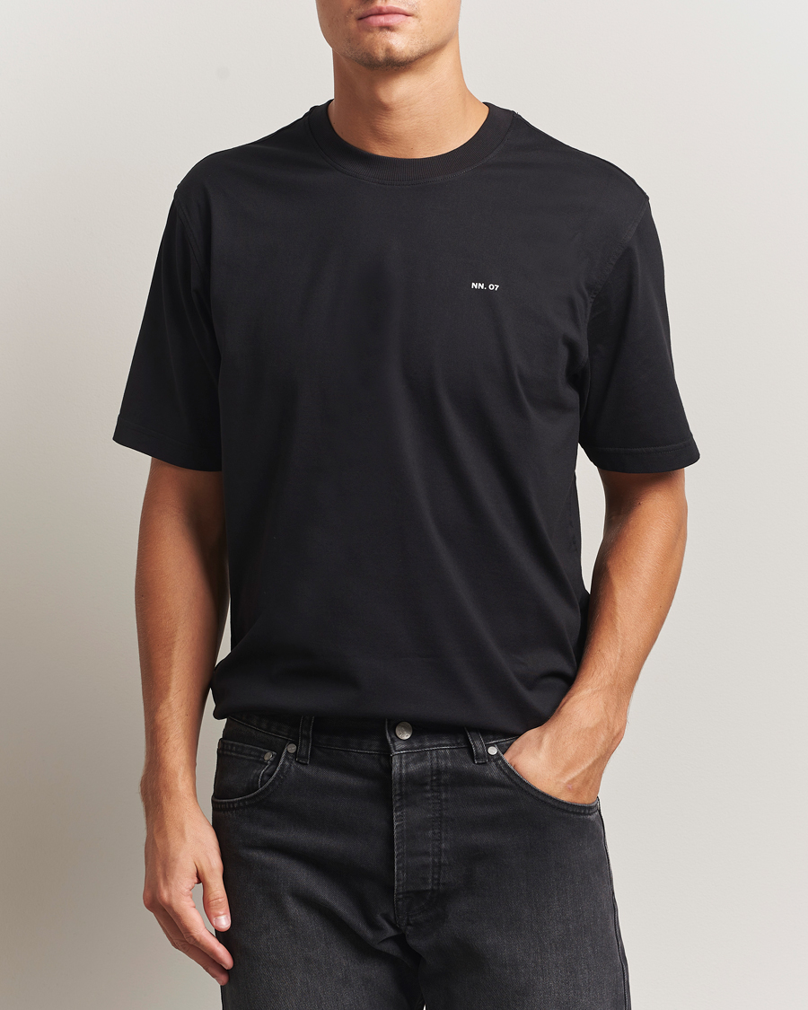 Uomini | T-shirt | NN07 | Abel Logo Crew Neck T-Shirt Black