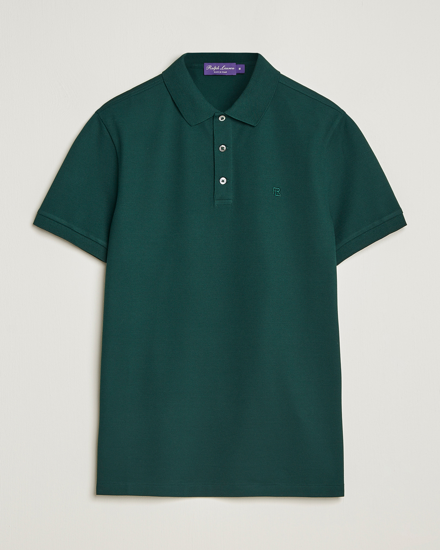 Uomini | Polo | Ralph Lauren Purple Label | Short Sleeve Polo Moss Agate