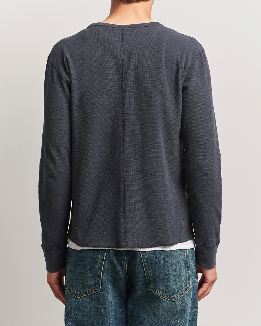 Uomini | T-shirt | Sunflower | Long Sleeve Waffle T-Shirt Washed Black