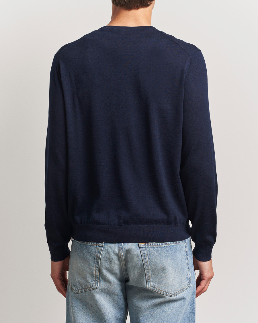 Uomini | Maglieria | Sunflower | Merino Crew Neck Navy