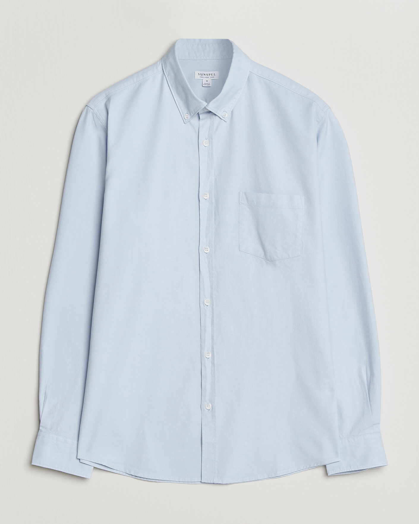 Uomini | Camicie | Sunspel | Oxford Button Down Shirt Light Blue