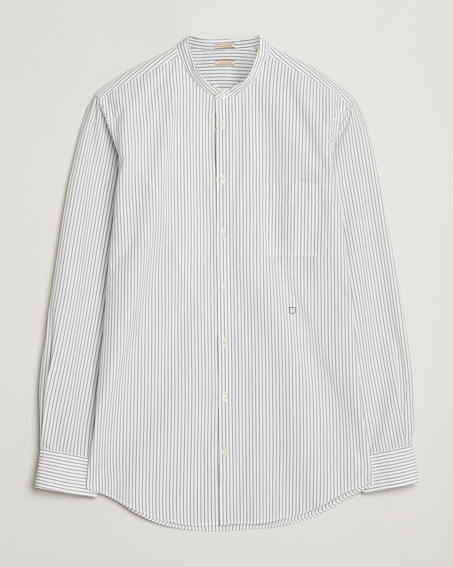 Uomini | Camicie | Massimo Alba | Noto Guru Collar Shirt White/Green
