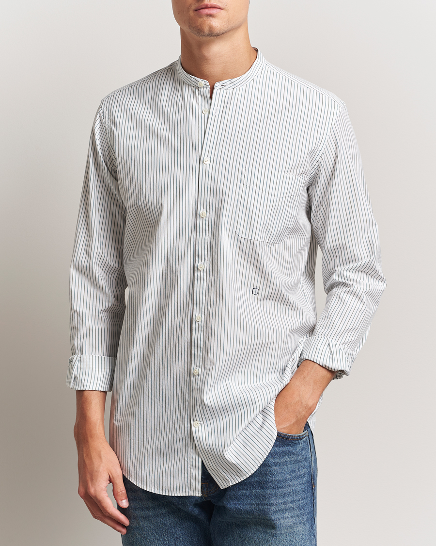 Uomini | Camicie | Massimo Alba | Noto Guru Collar Shirt White/Green