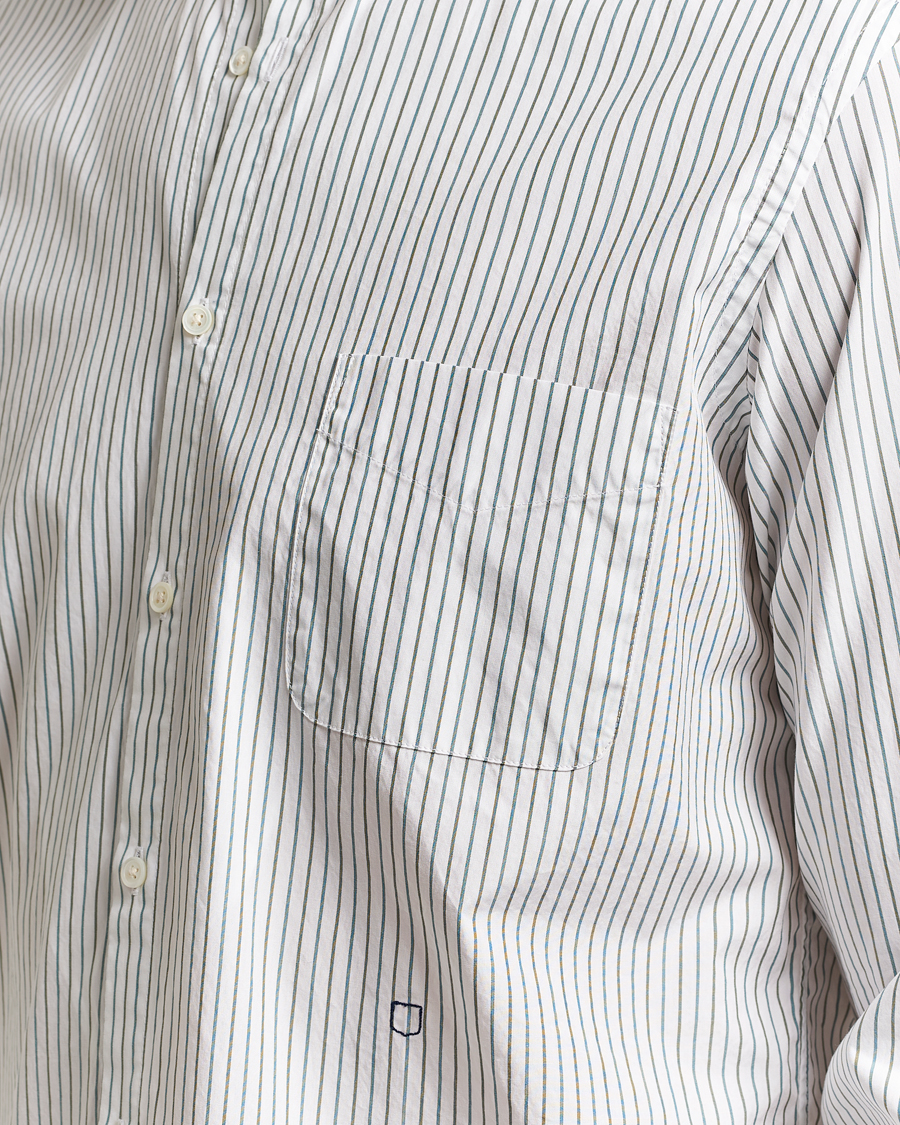 Uomini | Camicie | Massimo Alba | Noto Guru Collar Shirt White/Green