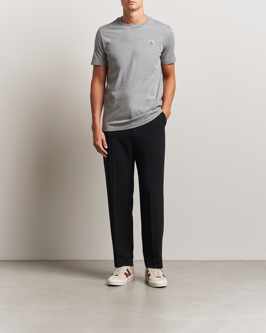 Uomini | T-shirt | Moncler | 3-Pack Logo T-Shirt Grey/White/Black