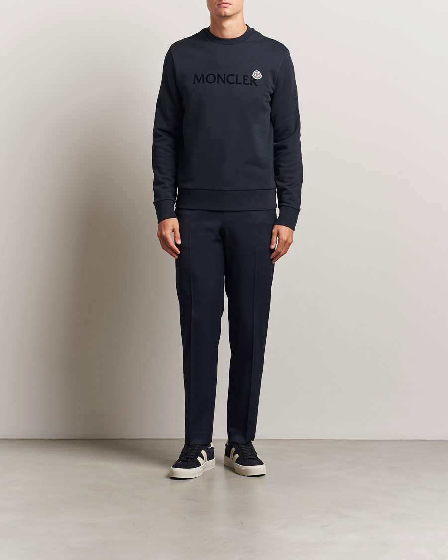 Uomini | Maglieria | Moncler | Lettering Logo Sweatshirt Navy