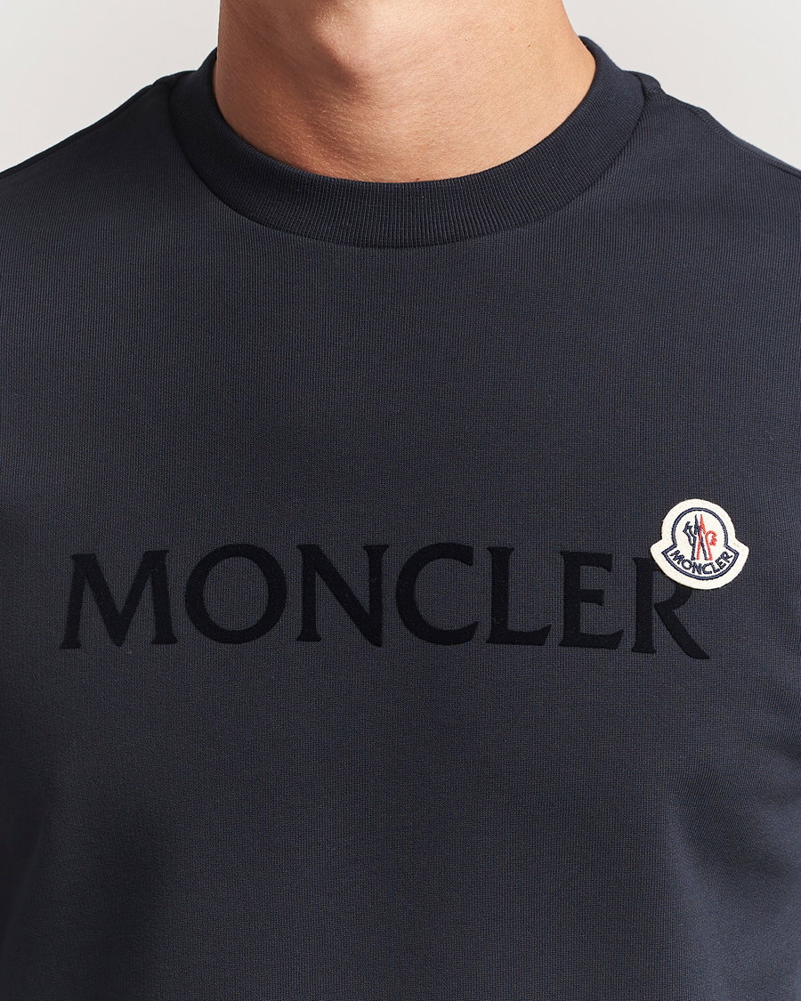 Uomini | Maglieria | Moncler | Lettering Logo Sweatshirt Navy