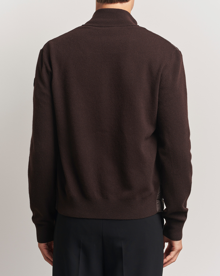 Uomini | Maglieria | Moncler | Full Zip Padded Cardigan Brown