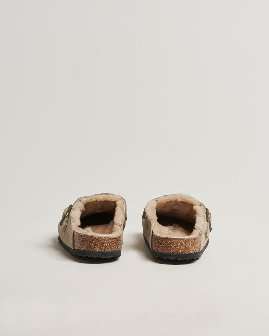 Uomini | Sandali & Diapositive | BIRKENSTOCK | Boston Shearling Taupe Suede