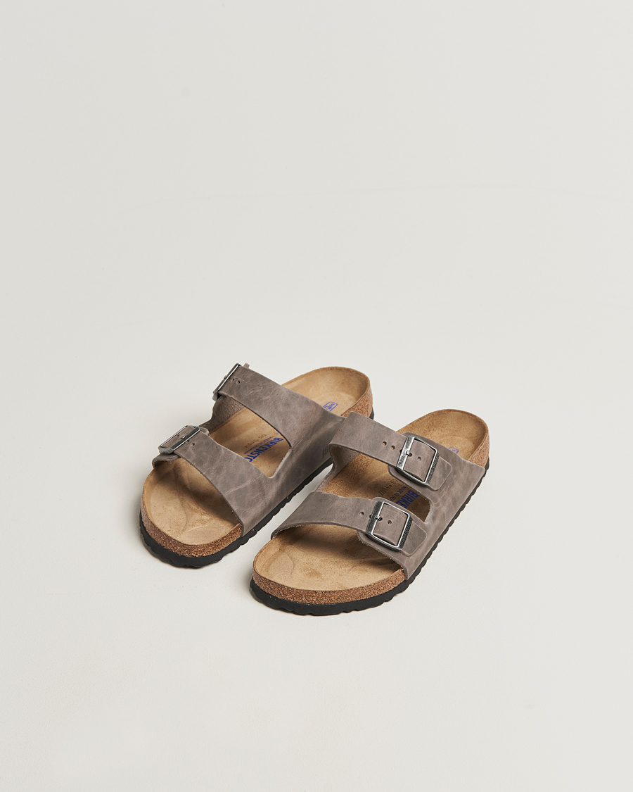 Uomini | Sandali & Diapositive | BIRKENSTOCK | Arizona Soft Footbed Iron Oiled Leather
