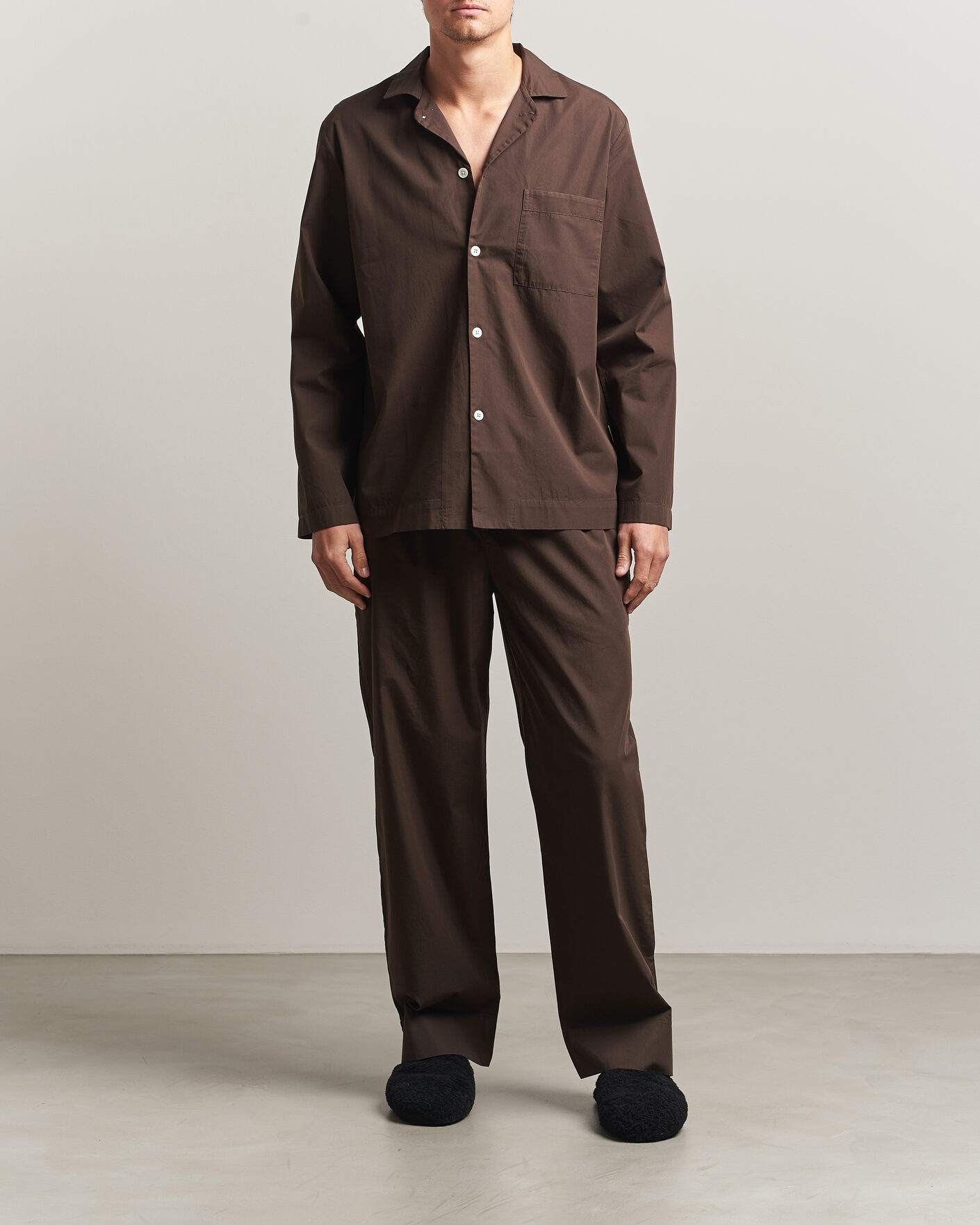 Uomini | Accappatoi & Pigiami | Tekla | Poplin Pyjama Pants Coffee