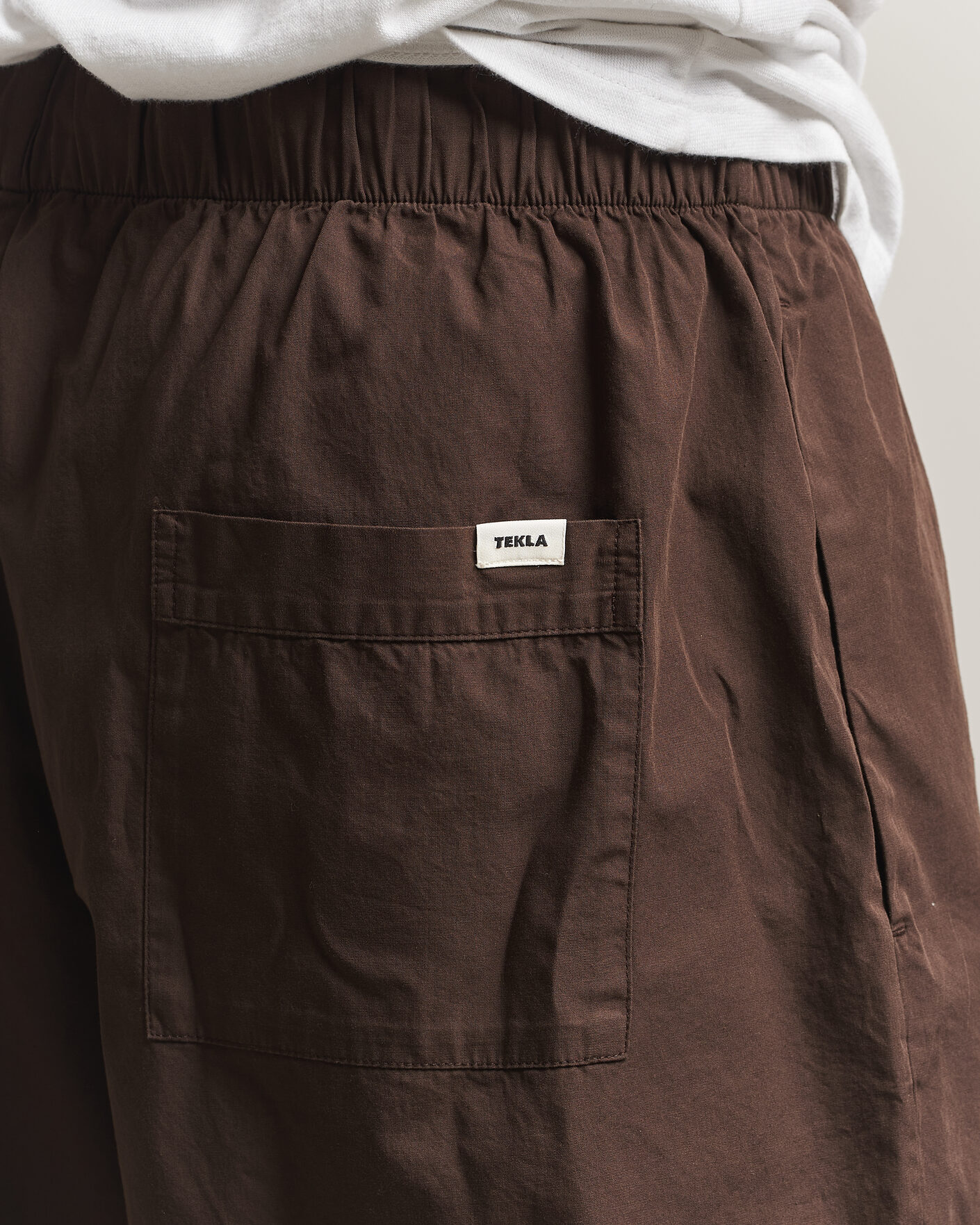 Uomini | Accappatoi & Pigiami | Tekla | Poplin Pyjama Shorts Coffee