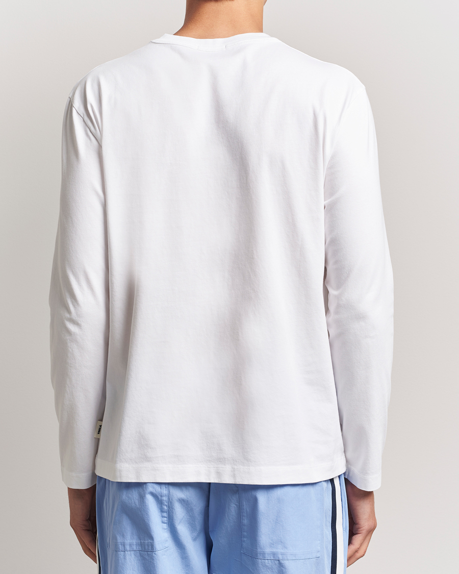 Uomini | T-shirt | Tekla | Organic Cotton Long Sleeve T-Shirt White