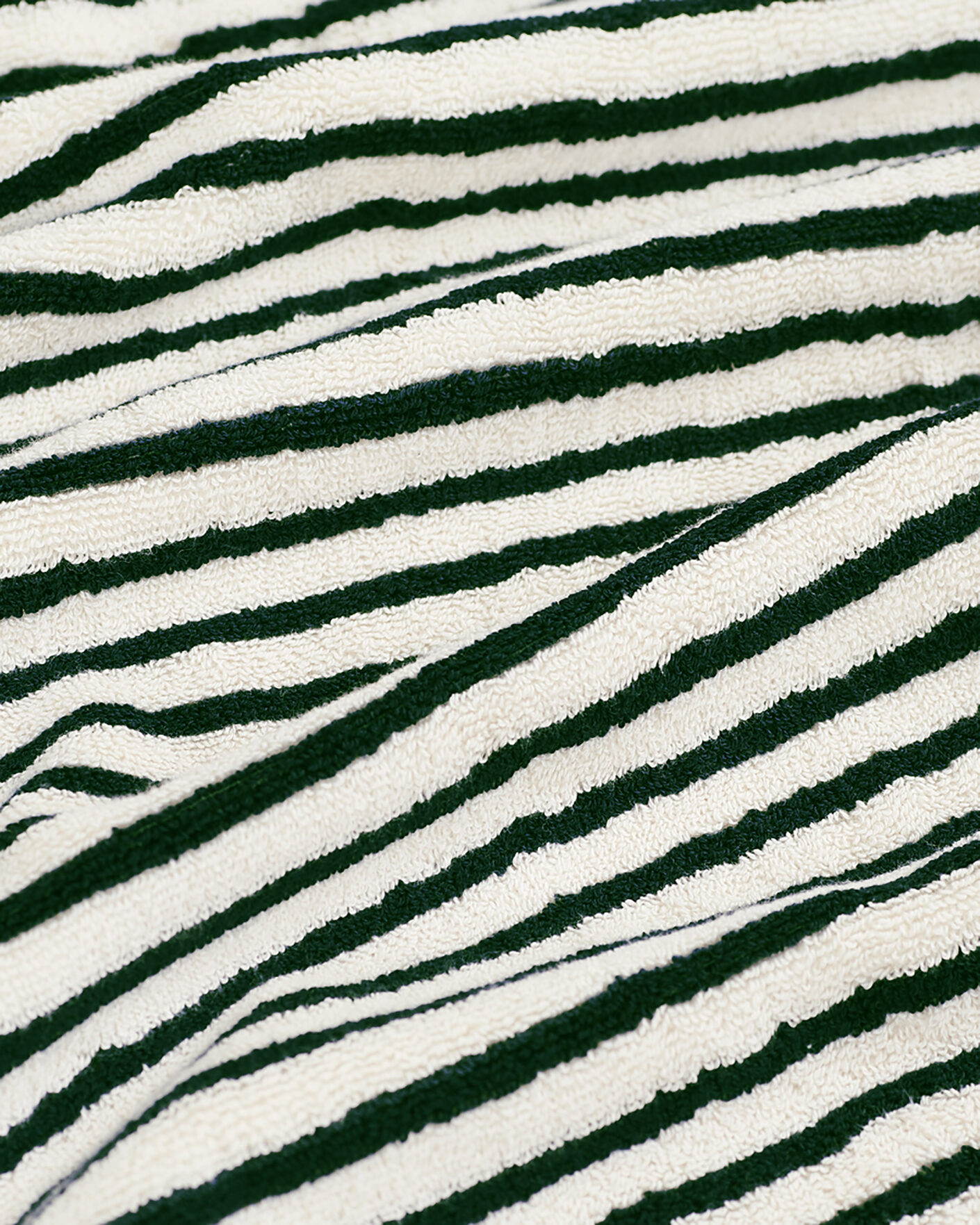 Uomini | Tekla Organic Terry Bath Towel Racing Green Stripes | Tekla | Organic Terry Bath Towel Racing Green Stripes