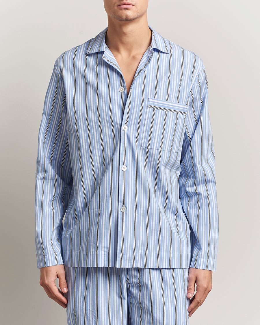 Uomini | Accappatoi & Pigiami | Tekla | Poplin Pyjama Shirt Stave Stripes