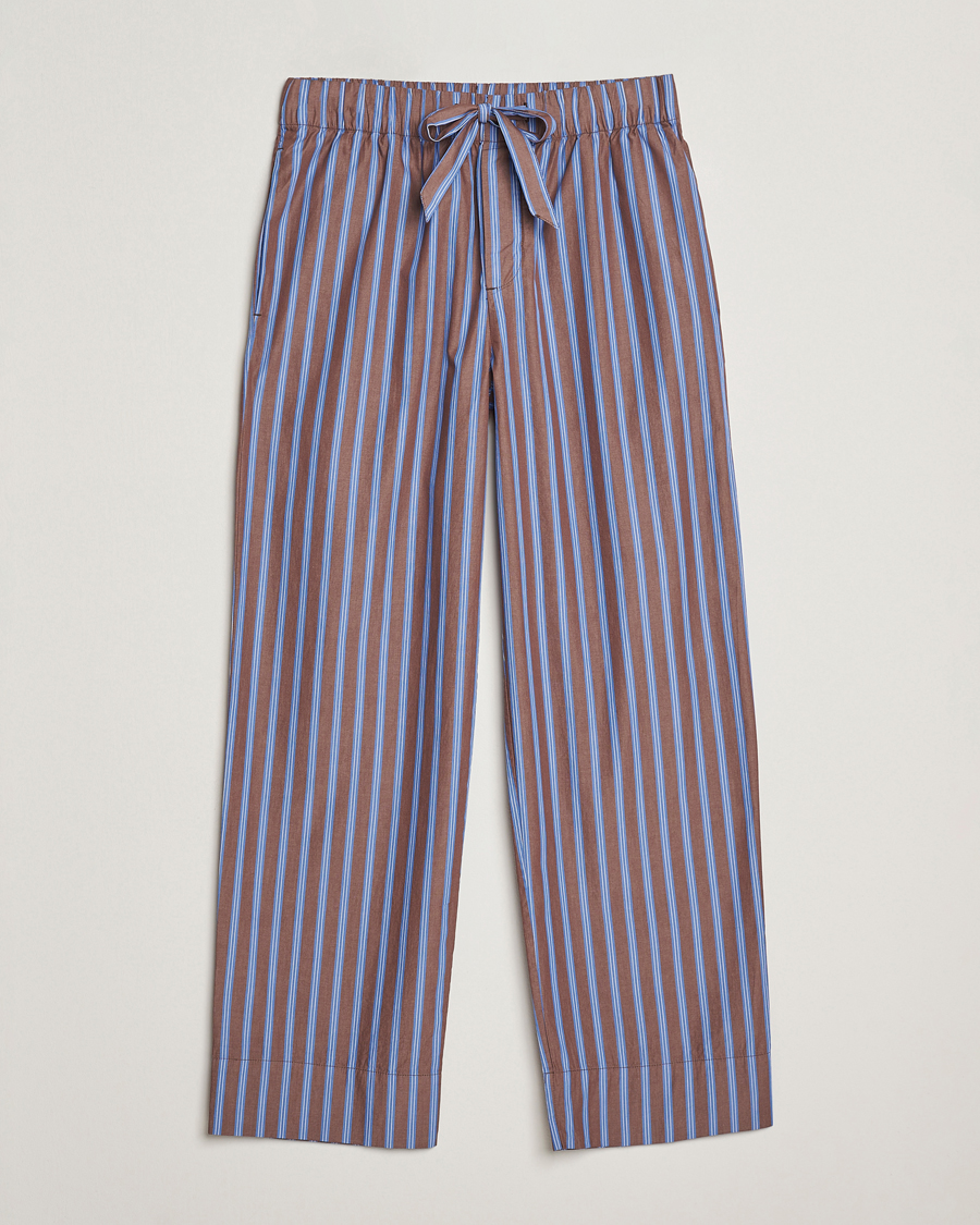 Uomini | Accappatoi & Pigiami | Tekla | Poplin Pyjama Pants Chestnut Stripes