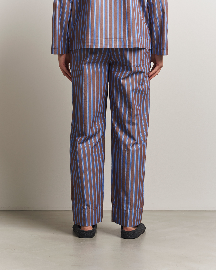 Uomini | Accappatoi & Pigiami | Tekla | Poplin Pyjama Pants Chestnut Stripes