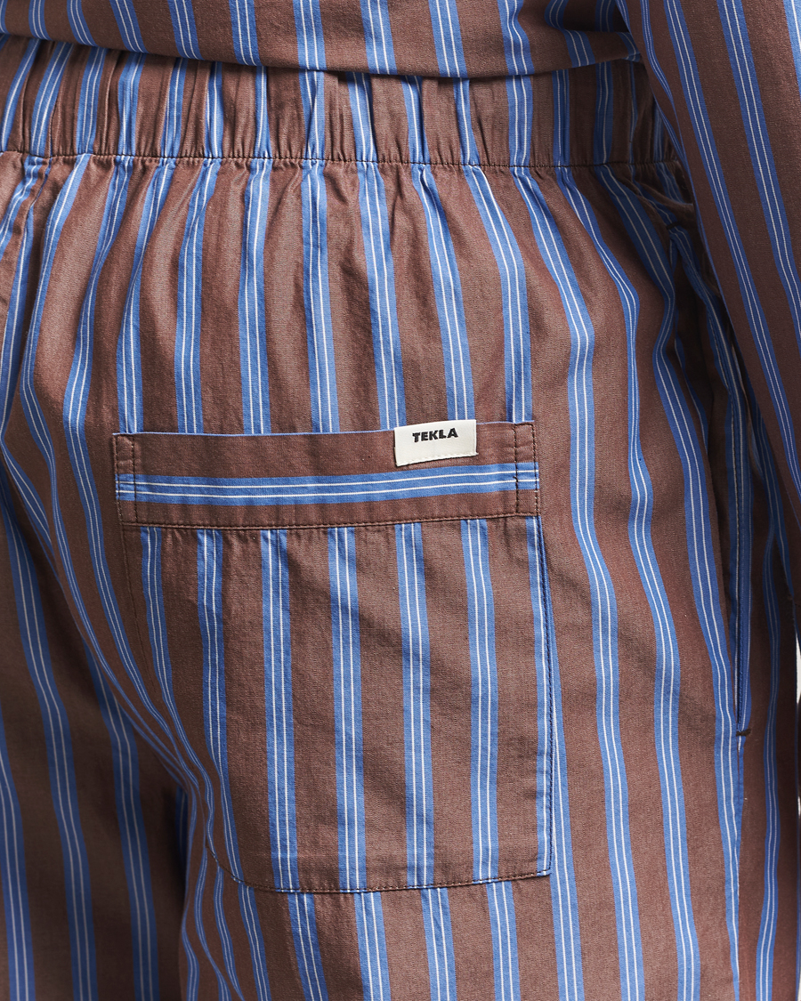 Uomini | Accappatoi & Pigiami | Tekla | Poplin Pyjama Pants Chestnut Stripes