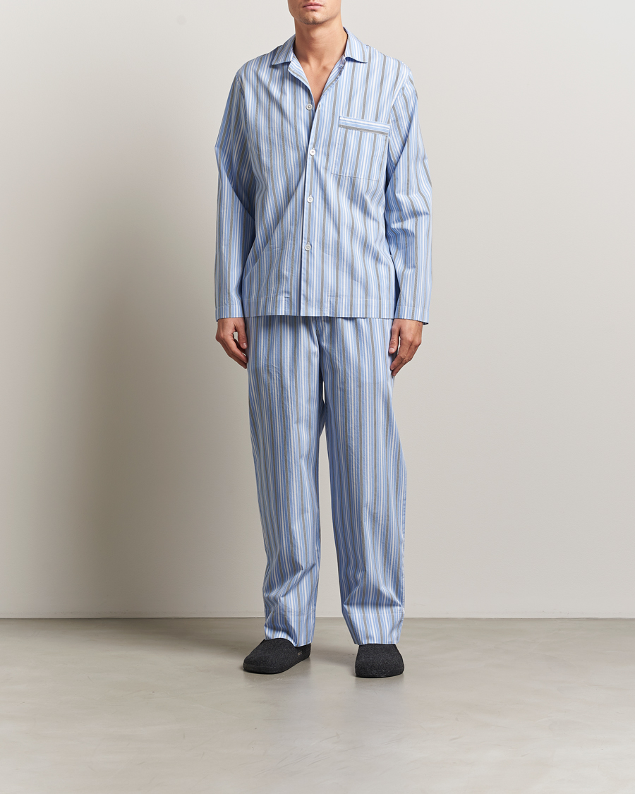 Uomini | Accappatoi & Pigiami | Tekla | Poplin Pyjama Pants Stave Stripes
