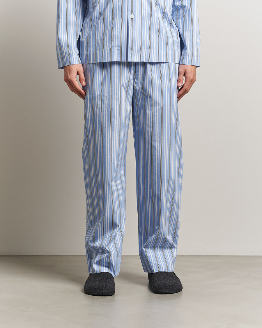 Uomini | Accappatoi & Pigiami | Tekla | Poplin Pyjama Pants Stave Stripes